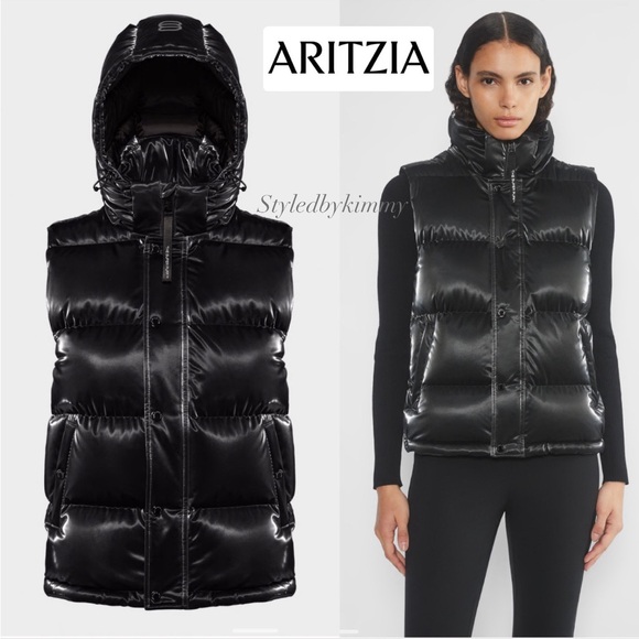 Aritzia Jackets & Blazers - ARITZIA The Super Puff Vest Liquid Shine S Small NWT New
